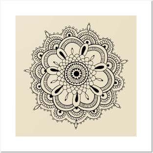 Black Mandala Posters and Art